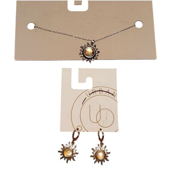 NEW Urban Outfitters Jewelry Earrings and Necklace Set - Picture 2 of 2